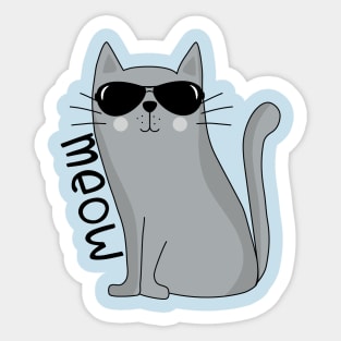 Cool Cat (Meow) Sticker